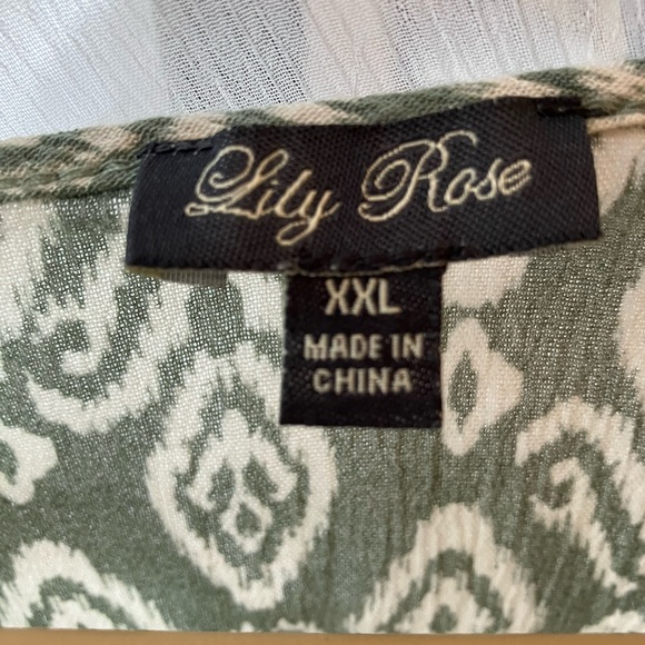 Lily Rose Green Patterned Romper XXL - Picture 2 of 10